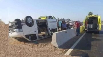 البوكس نيوز – بالاسماء.. إصابة 6 أشخاص إثر انقلاب سيارة بصحراوي المنيا