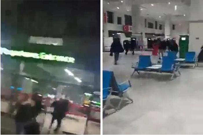 البوكس نيوز – لحظة هلع المسافرين داخل مطار بتركيا وقت وقوع الزلزال.. فيديو