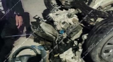 “السيارة بقت خردة”.. مصرع وإصابة 3 أشخاص في حادث تصادم بطور سيناء (صور)
