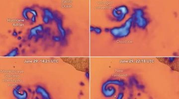 تكنولوجيا  – أقمار ناسا لمراقبة العواصف ترصد تطور هيكل إعصار أدريان