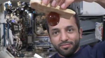تكنولوجيا  – رائد الفضاء الإماراتى سلطان النيادى ينشر فيديو عن تناول العسل فى الفضاء