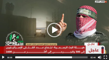 بالفيديو : كلمة الناطق باسم كتائب القسام أبو عبيدة في حرب طوفان الأقصى 2023