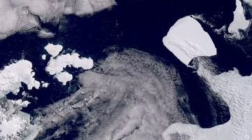 تكنولوجيا  – أكبر جبل جليدى فى العالم يتحرك بعد 30 عامًا من بقائه فى قاع المحيط