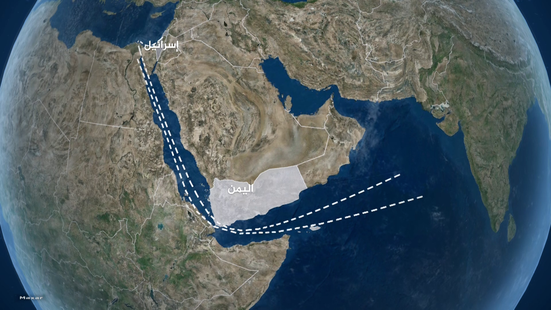 خريطة تفاعلية توضح مسارات السفن التي أعلنت جماعة الحوثيين منع مرورها | البرامج – البوكس نيوز