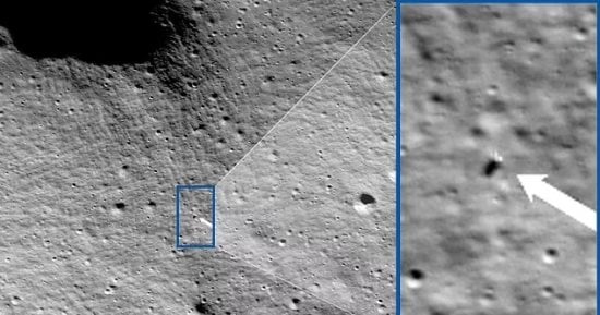 تكنولوجيا  – آخر صورة للقمر من مركبة الهبوط الأمريكية قبل أن تنقلب على جانبها