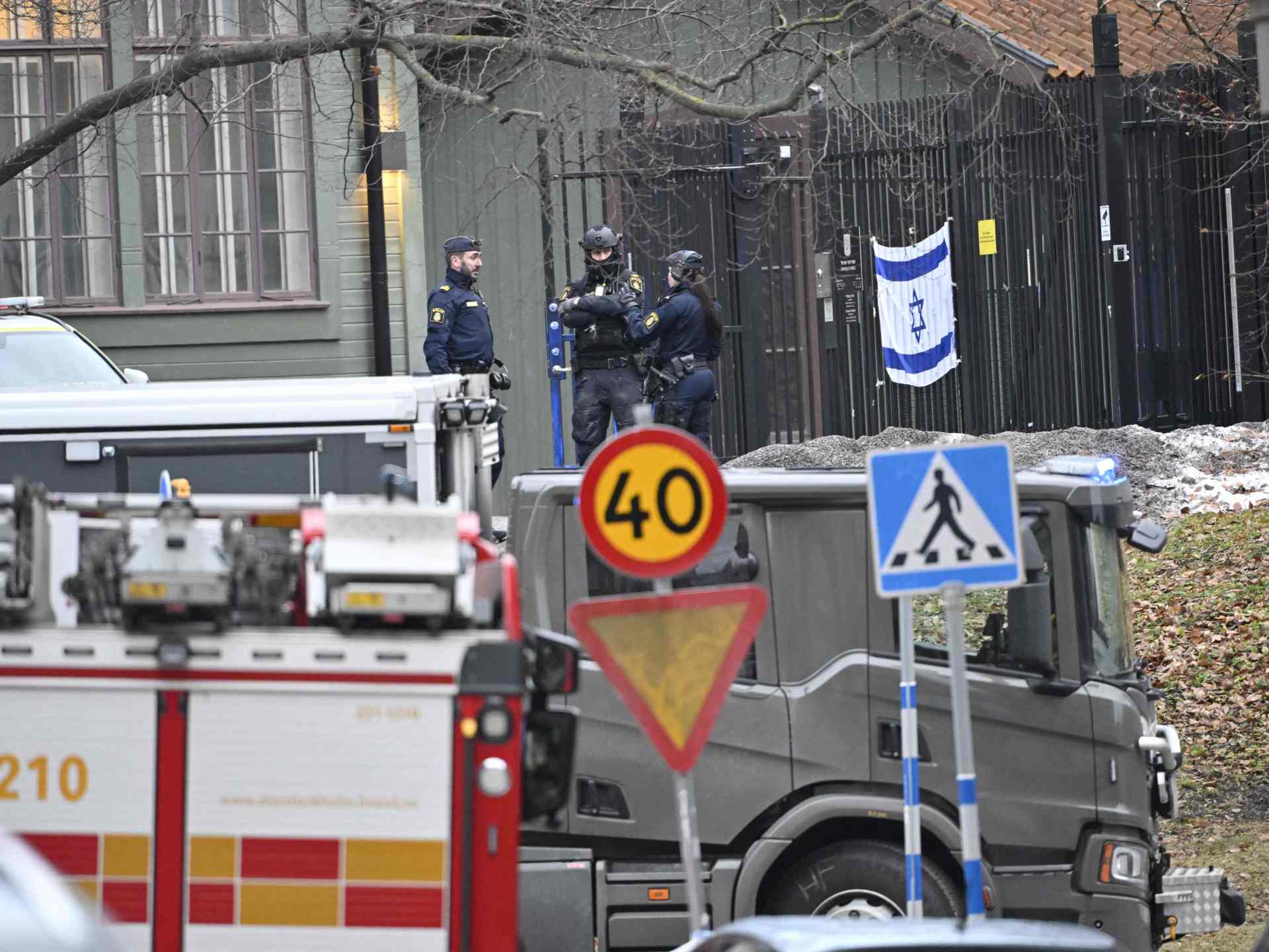 إلقاء قنبلة على سياج السفارة الإسرائيلية في السويد | أخبار – البوكس نيوز