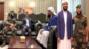 النائب أبو زرعة المحرٌمي يلتقي بقائد وحدة حماية الأراضي المقدم/ كمال الحالمي