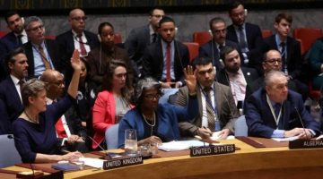 مجلس الأمن يصوت على مشروع قرار جديد لـ”وقف فوري لإطلاق النار” في غزة بعد “فيتو” صيني روسي ضد القرار الأمريكي