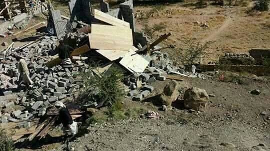 مليشيا الحوثي تهدم منزل المواطن حسن الزايدي في حي عطان بصنعاء