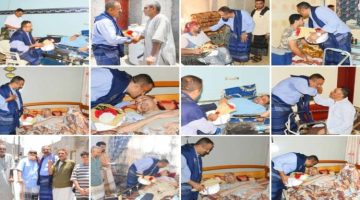 الوكيل النوبه ينفذ برنامج زيارات عيدية للجرحى المعاقين في عدن