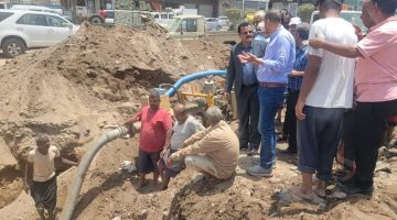 “الداؤودي” و”باخبيره” يتفقدان إصلاح أنبوب المياه المغذي لمديرية المنصورة