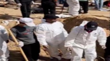 انتشال جثامين فلسطينيين دفنها الجيش الإسرائيلي