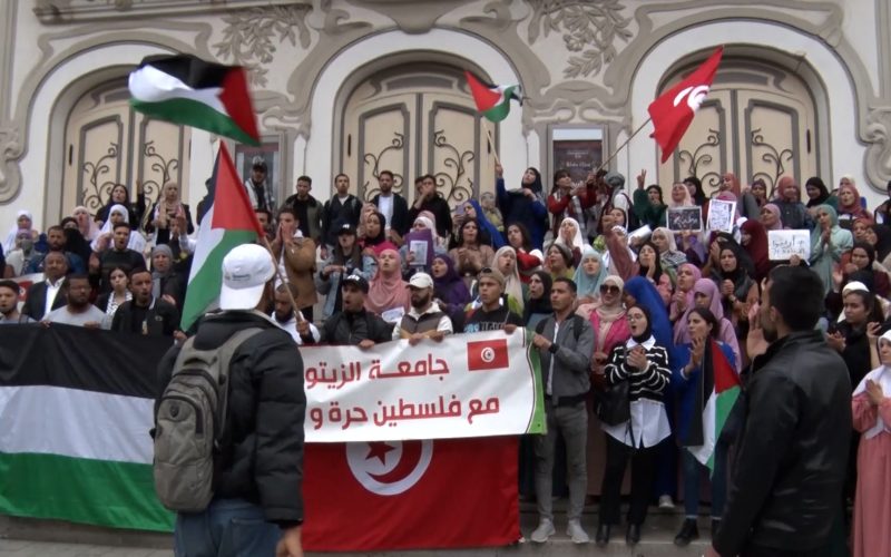 طلاب الجامعات التونسية ينتفضون نصرة لفلسطين | أخبار سياسة – البوكس نيوز