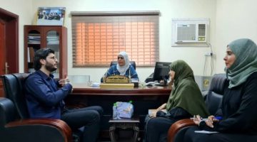 رئيسة اللجنة الوطنية للمرأة تلتقي مدير منظمة الأمين للمساندة الإنسانيّة بالعاصمة عدن 
