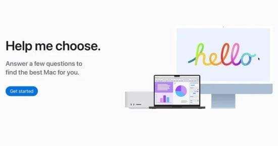 تكنولوجيا  – أبل تطلق موقع “ساعدنى فى الاختيار” للعثور على جهاز Mac المناسب