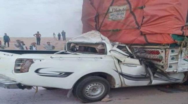 وفاة 4 اشخاص بحادث مروري على طريق عدن – المكلا