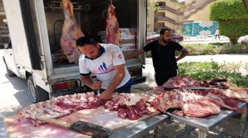 منفذ لبيع اللحوم والدواجن بأسعار مخفضة قبل عيد الأضحى فى حلوان
