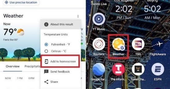 تكنولوجيا  – تحديث جديد لتطبيق Google Weather يوفر تحسين توقعات الطقس لـ 10 أيام مقبلة