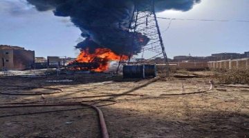 السيطرة على حريق محول بمحطة كهرباء في أسوان