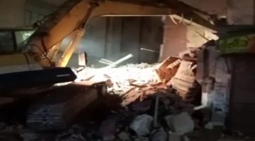 انهيار منزل قديم مكون من 3 طوابق في طنطا دون إصابات (صور)